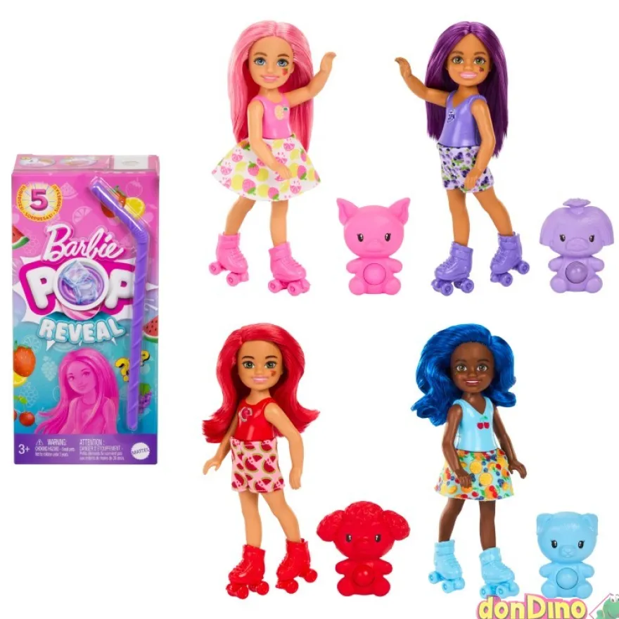 Chelsea barbie pop reveal frutas 5 sorpresas - modelos aleatorios