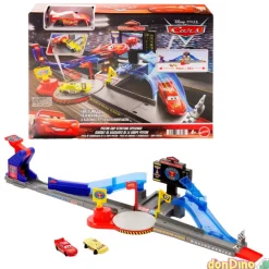 Circuito de acrobacias de la copa pistón cars disney - con rayo mcqueen - 93 cm.
