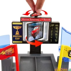 Circuito de acrobacias de la copa pistón cars disney - con rayo mcqueen - 93 cm.