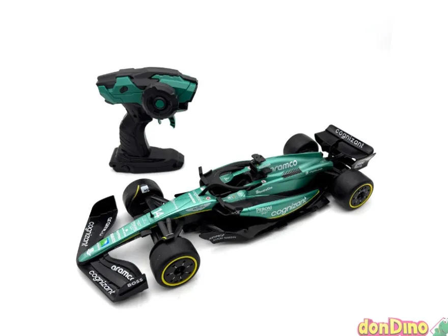 Coche aston martin aramco r/c 1:14 formula one team - 2.4g bateria y cargador