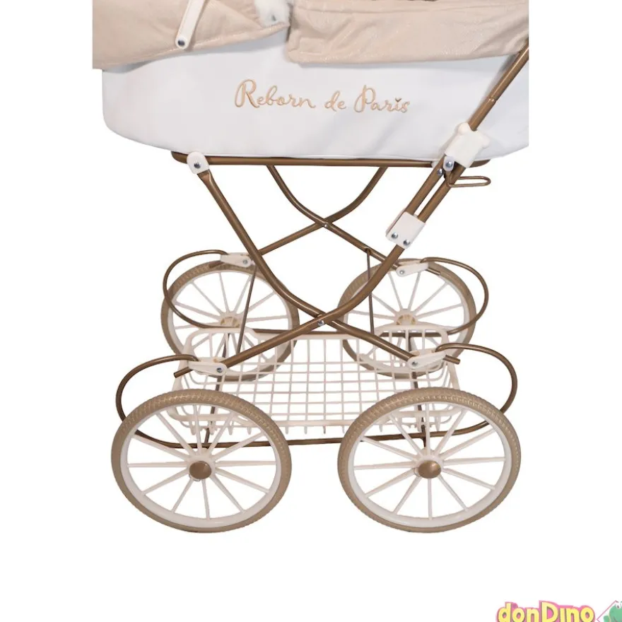 Coche capota reborn de paris 42x72x93 cm. con bolso - 2 en 1