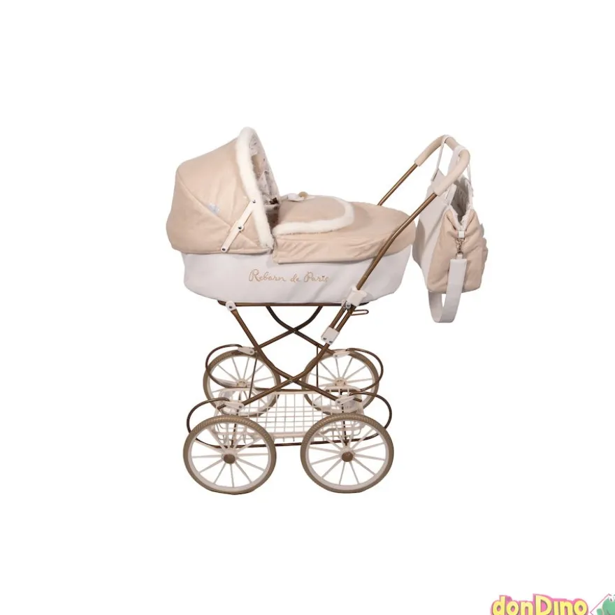 Coche capota reborn de paris 42x72x93 cm. con bolso - 2 en 1