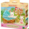 Cochecito gemelar chocolate rabbit sylvanian families