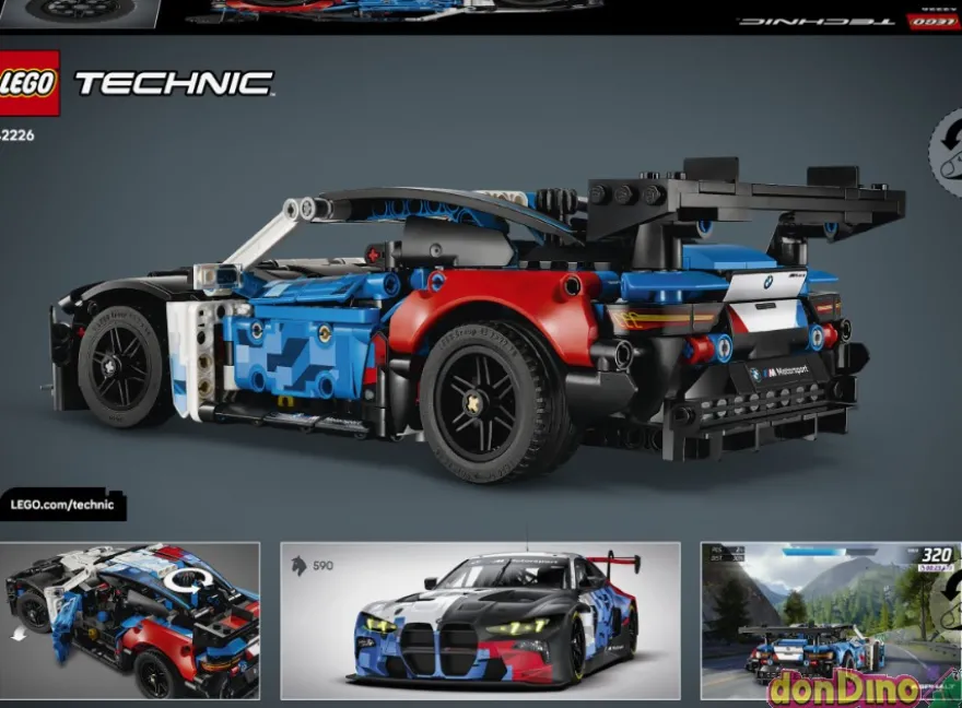 Coche de carreras bmw m4 gt3 evo lego technic 747 pzas.