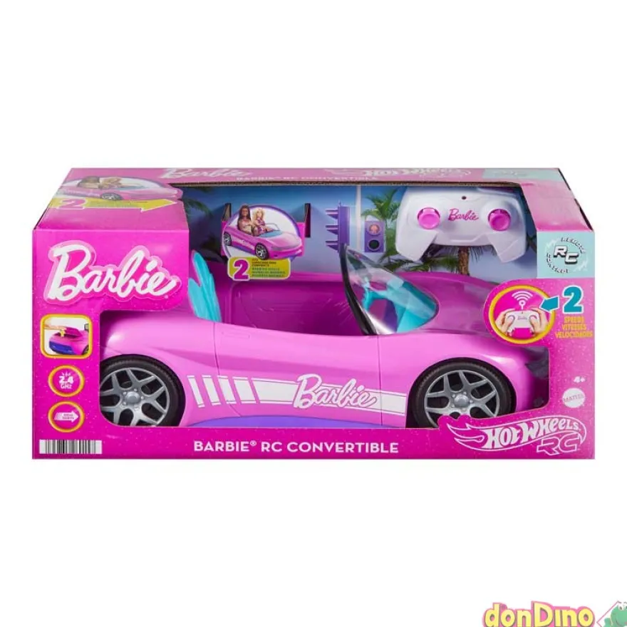 Coche descapotable barbie r/c hot wheels