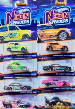 Coche neon speeders hot wheels surtidos