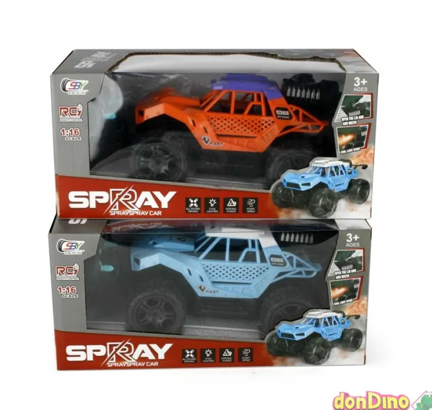 Coche off-road spray r/c 1:16 c/luz