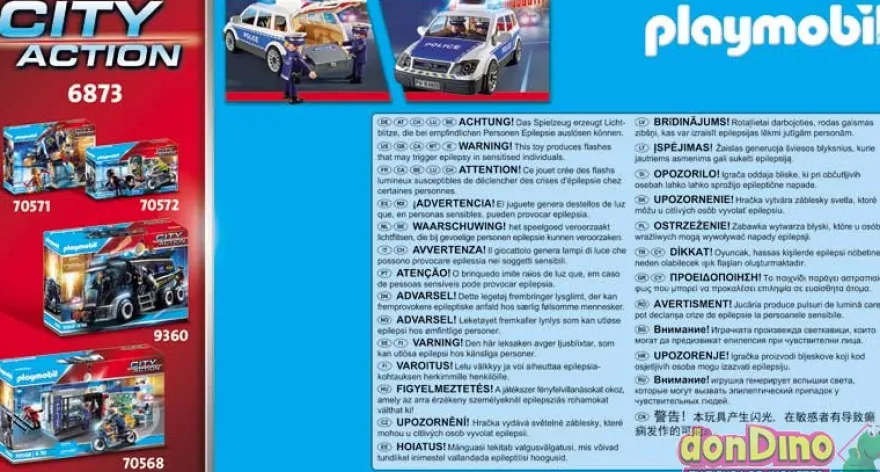 Coche policia playmobil city action 35 pzas. - c/luz y sonido