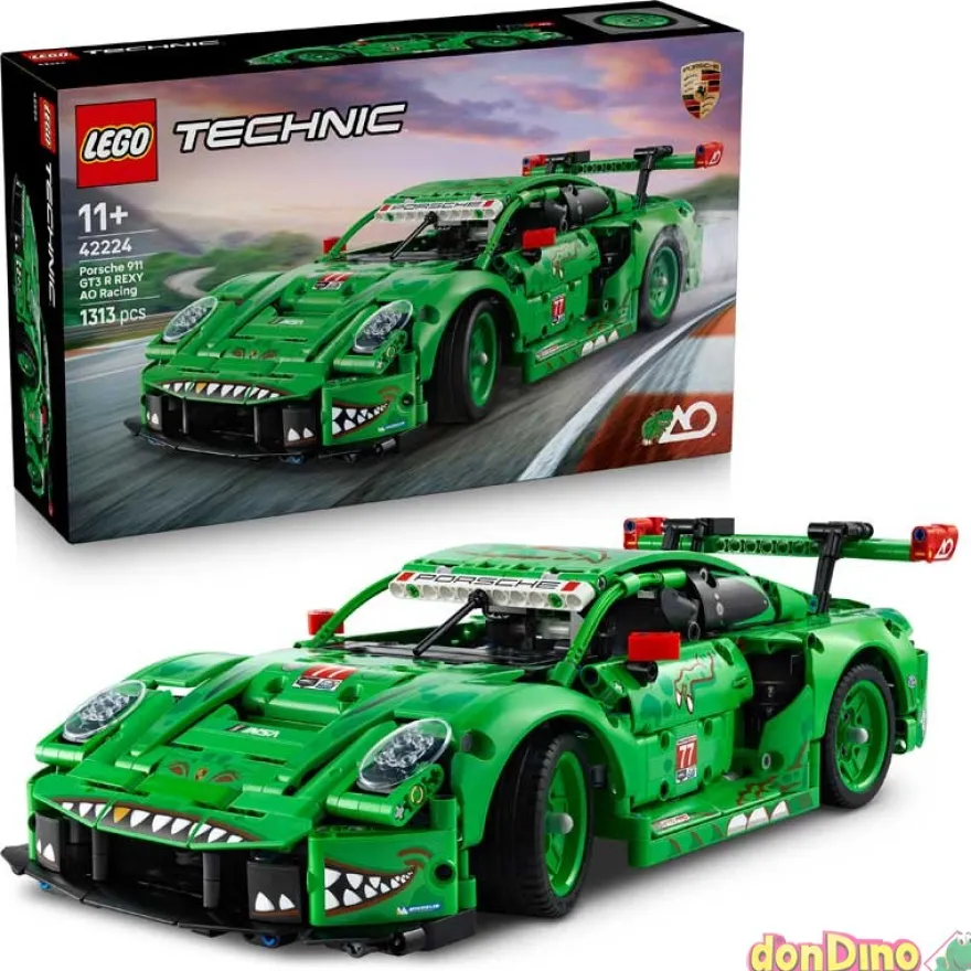 Coche porsche 911 gt3 r rexy lego racing - technic