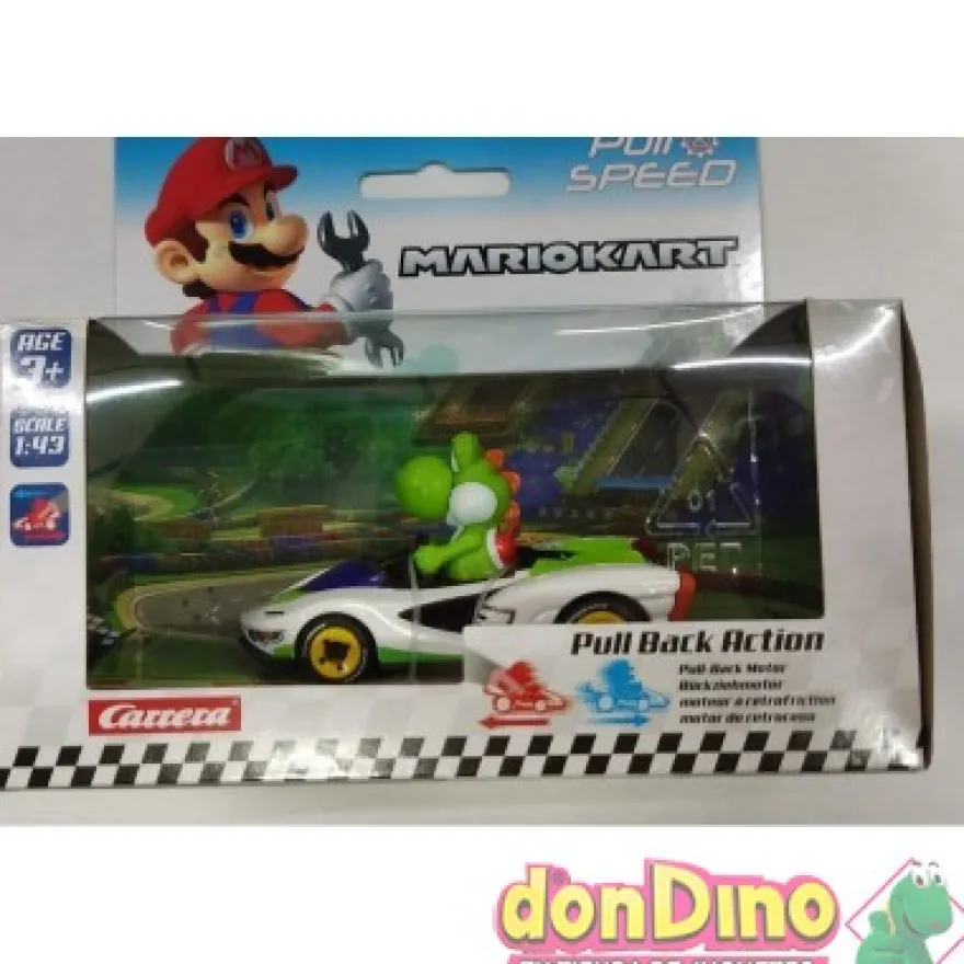 Coche pull & speed mario kart 1:43 motor de retroceso