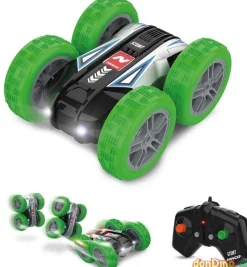 Coche r/c 360º stunt green 2 doble cara