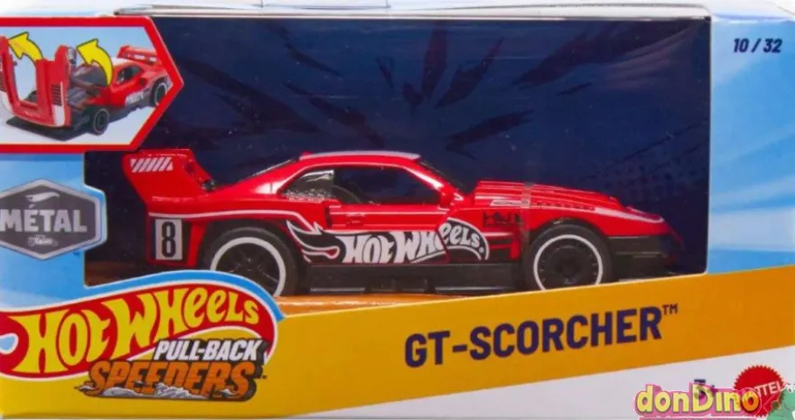 Coche speeders pull-back hot wheels metal