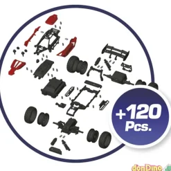 Coche stream 3 r/c 3 en 1 1:18 +120 pzas.
