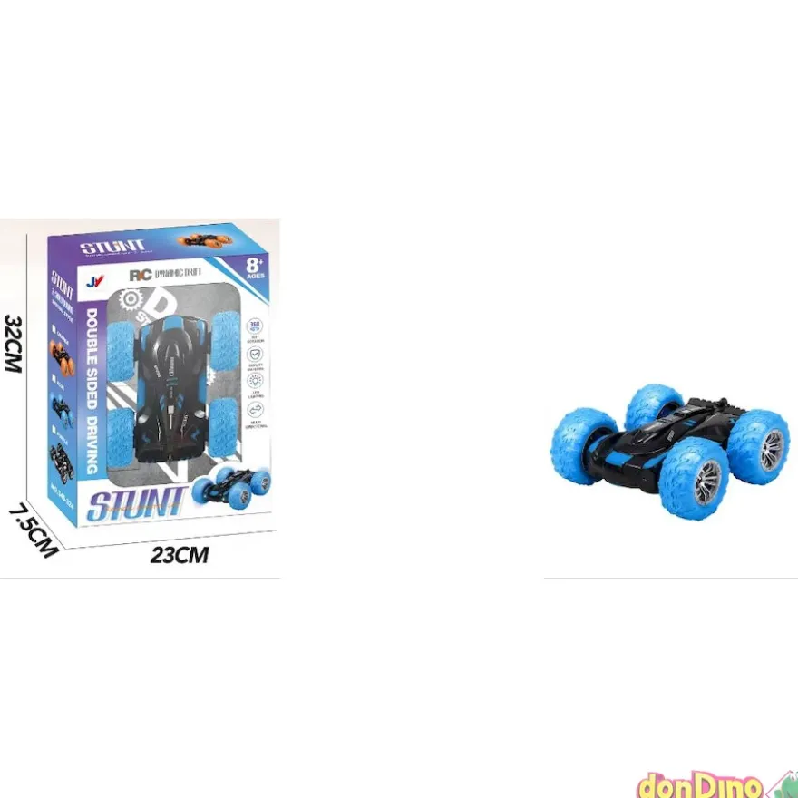Coche stunt azul r/c 360º con luz