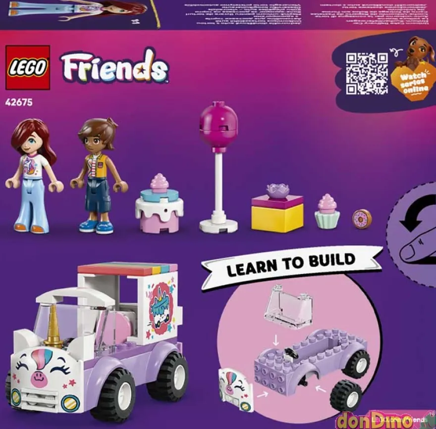 Coche unicornio reparto pastel lego friends - 67 pzas.