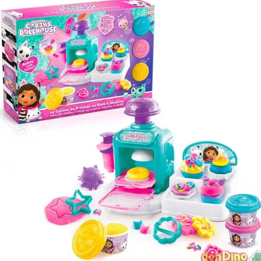 Cocina plastilina de muffin la casa de muñecas de gabby - 3 botes