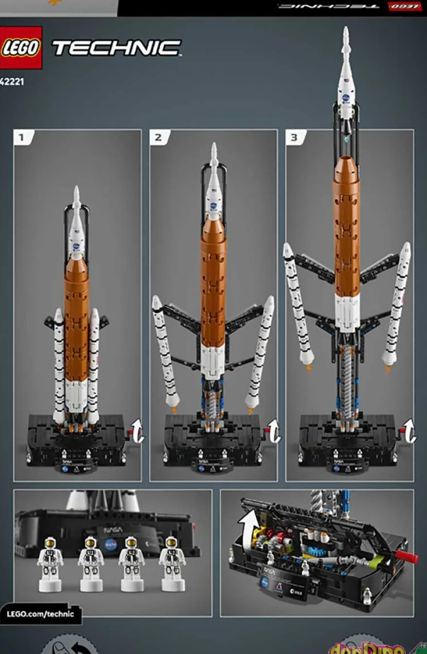 Cohete sistema lanzamiento lego technic space - 632 pzas. - nasa artemis