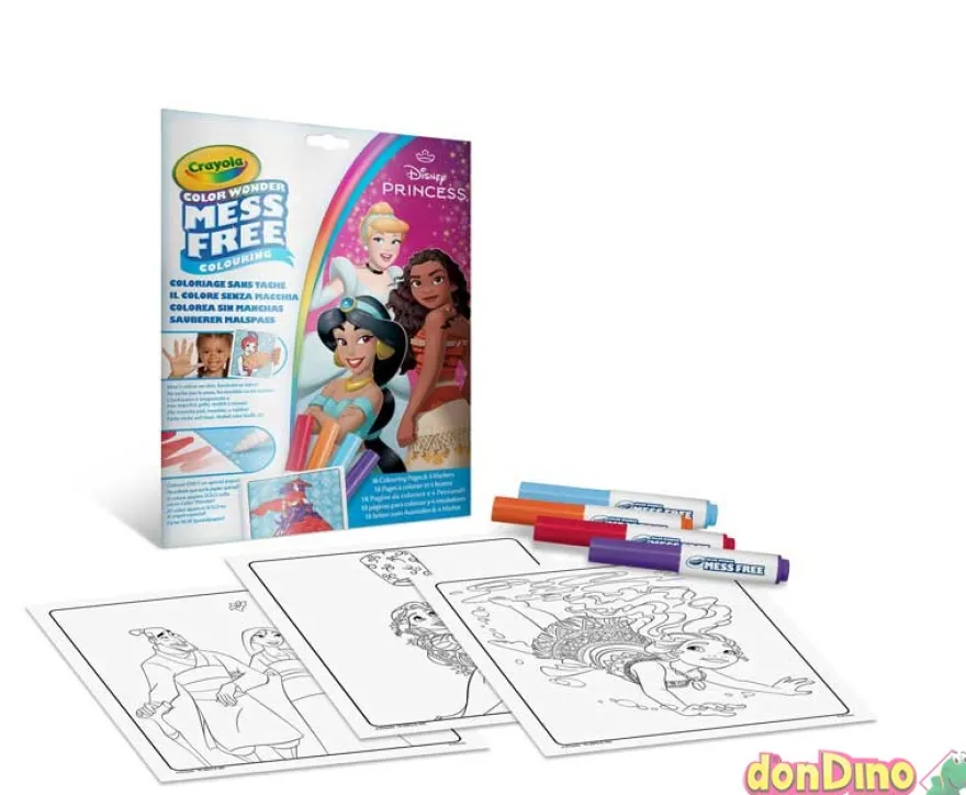 Colorea sin manchas princesas 18 paginas para colorear y 4 rotuladores