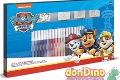 Conjunto de sellos patrulla canina 36 rotuladores lavables,1 album,3 sellos,1 tampo