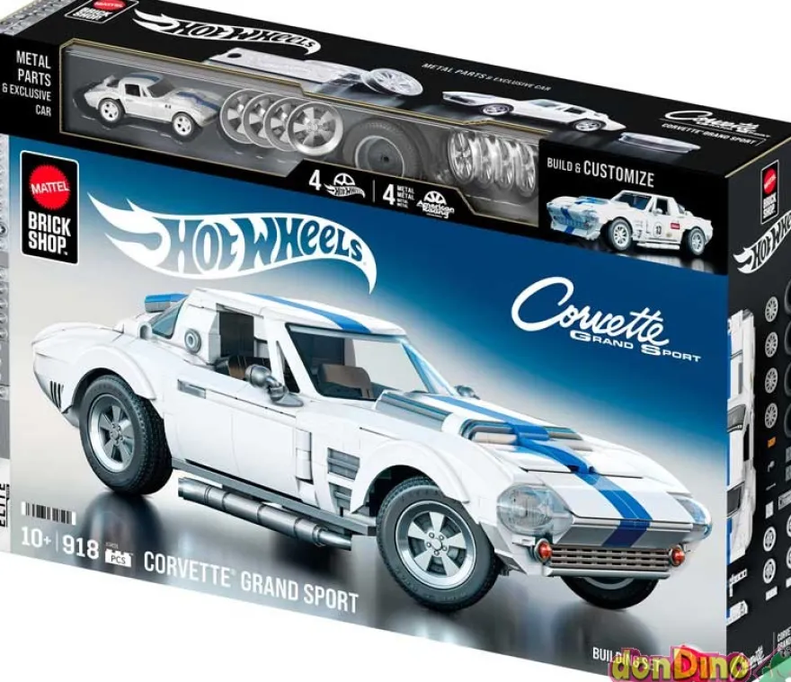 Corvette grand sport construccion hot wheels - 918 pzas.