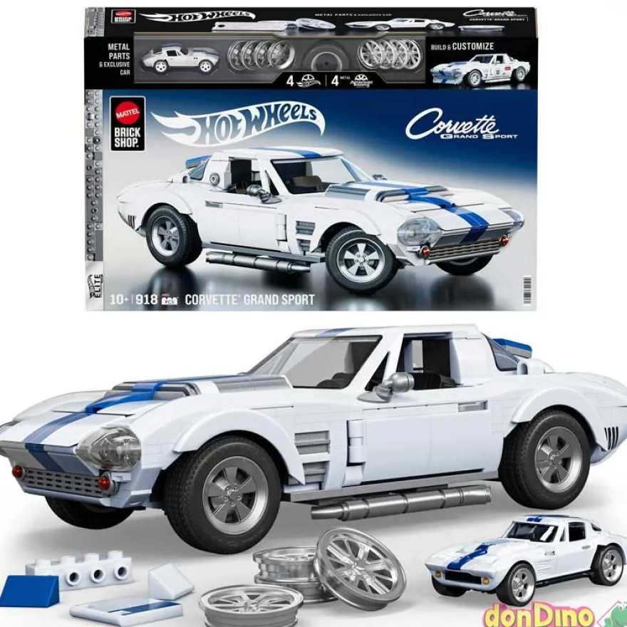 Corvette grand sport construccion hot wheels - 918 pzas.