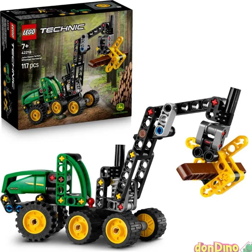Cosechadora con ruedas john deere 1470h lego technic - 117 pzas.