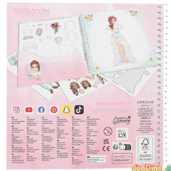 Cuaderno con calcomanias top model
