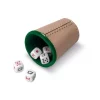 Cubilete cuero con dados poker
