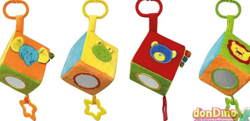 Cubo peluche activity animales surt