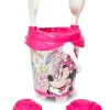 Cubo playa equipado minnie transparente con moldes
