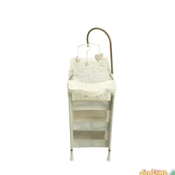 Cuna cambiador reborn de paris 58x78x32 cm. altura dosel 92 cm. - 4 en 1