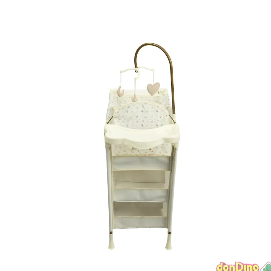Cuna cambiador reborn de paris 58x78x32 cm. altura dosel 92 cm. - 4 en 1