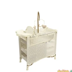 Cuna cambiador reborn de paris 58x78x32 cm. altura dosel 92 cm. - 4 en 1