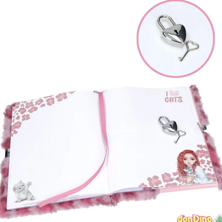 Diario con candado cosy cat top model