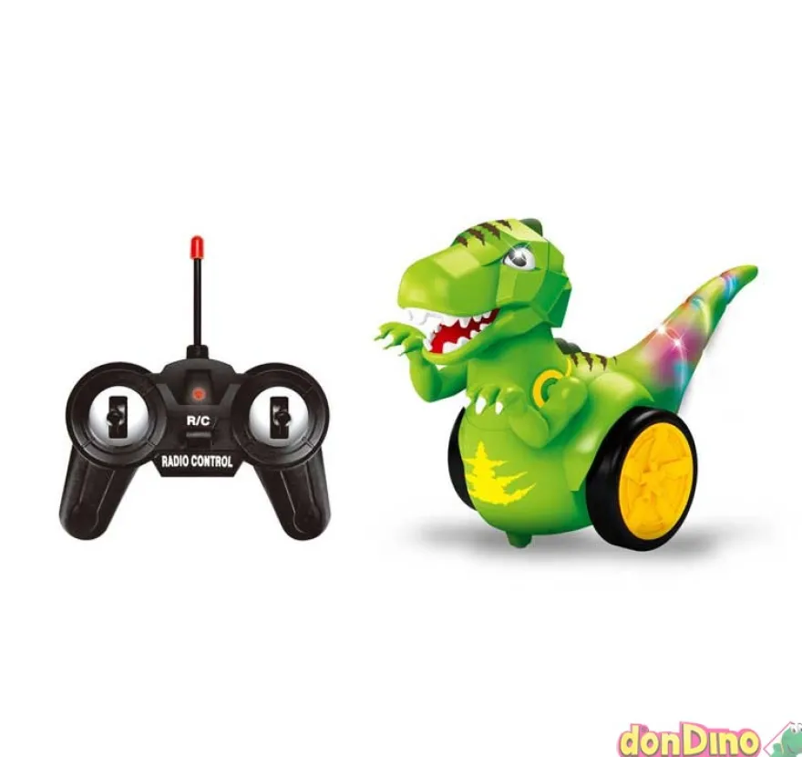 Dinosaurio r/c 360º spin stunt luz y sonido