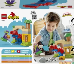Dinosaurio spidey-rex vs duende ver lego duplo disney