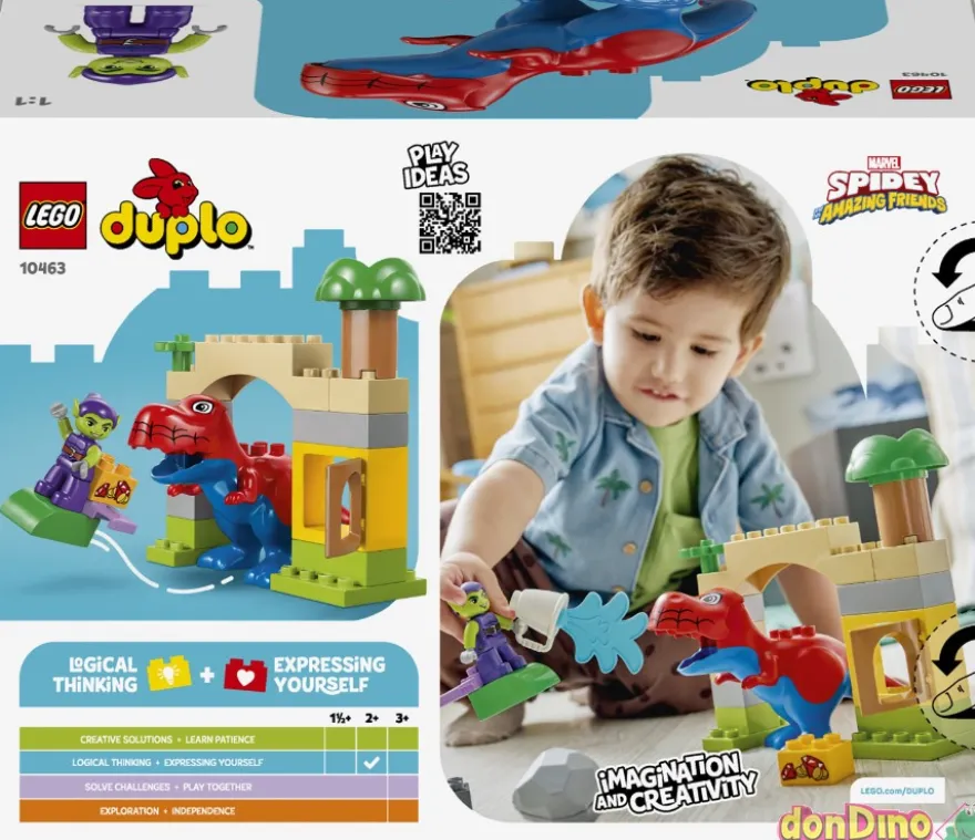 Dinosaurio spidey-rex vs duende ver lego duplo disney