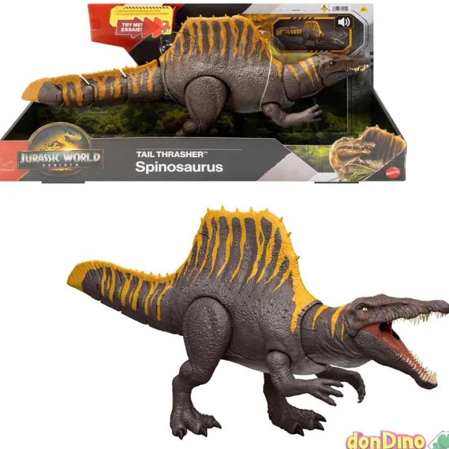Dinosaurio spinosaurus tail thrasher jurassic world - con sonido
