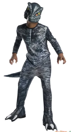 Disfraz blue jurassic world 5-7 año traje completo c/cubrezapatos y cola, mascara