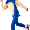 Disfraz sonic 7-8 años traje con cubrezapatos y capucha