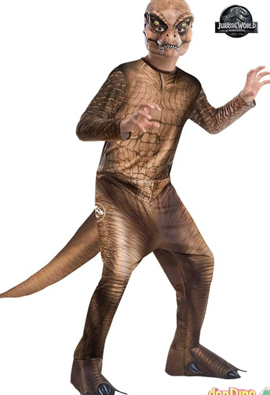 Disfraz tyrannosaurus rex 8-10 años jurassic world - traje completo c/cola, mascara