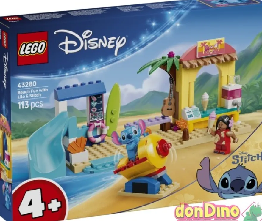 Diversion en la playa con lilo y stitch lego disney