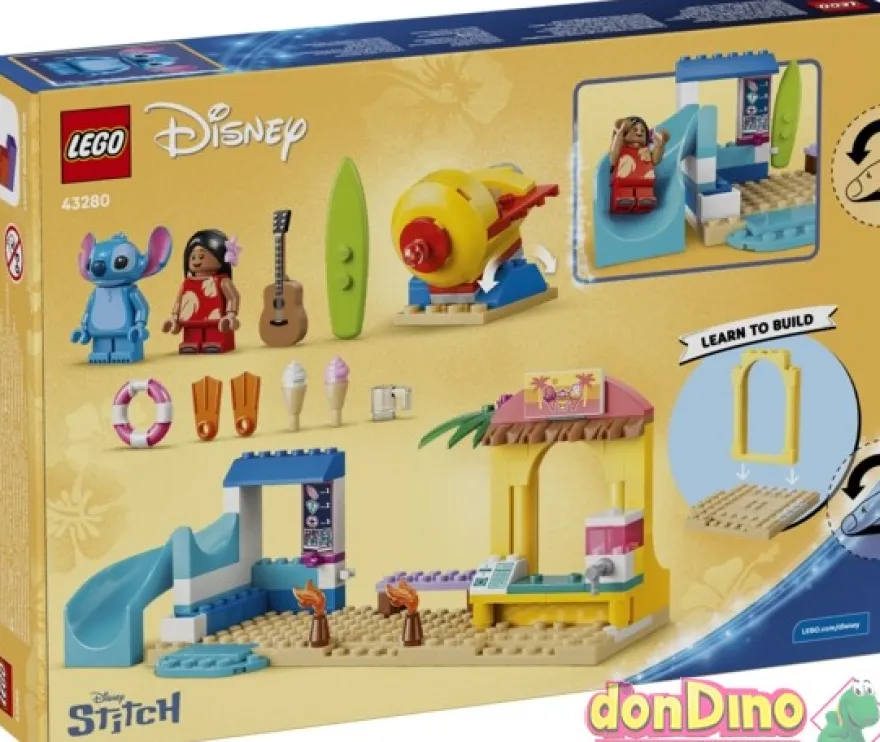 Diversion en la playa con lilo y stitch lego disney