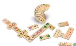 Domino animales 28 piezas madera reversible