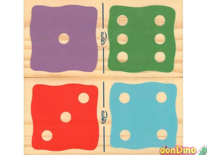 Domino colores gigante 28 pzas. 15x7,5x1,5 cm.