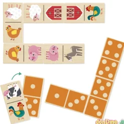 Domino madera granja 28 pzas. reversible
