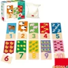 Duo puzzle 1-10 20 pzas. madera con bolsa