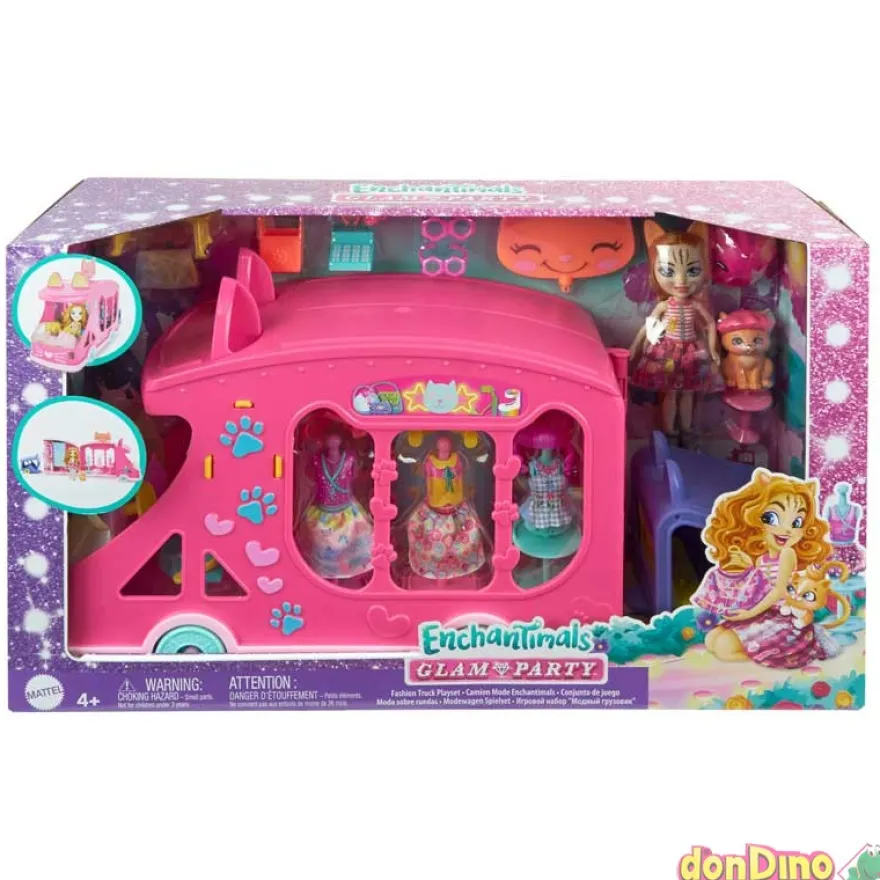 Enchantimals moda sobre ruedas glam party
