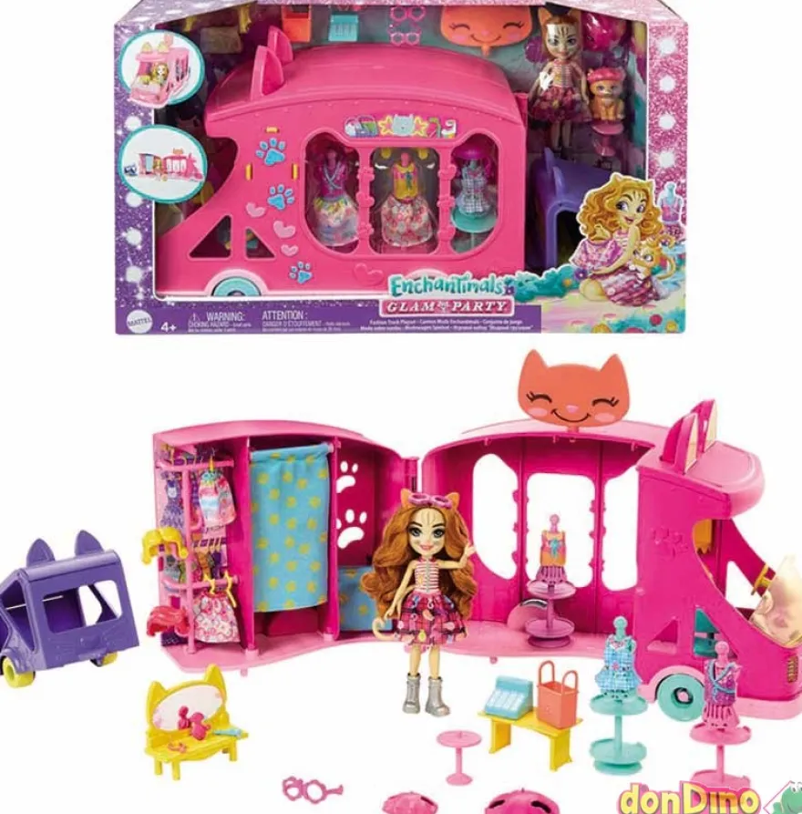 Enchantimals moda sobre ruedas glam party