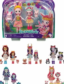 Enchantimals muñeca c/su hermanita 2 mascotas